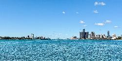 The Detroit and Windsor skylines seen from the island courtesy of TheWxResearcher&nearr; (CC0&nearr;)