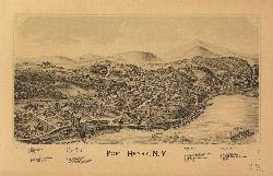Bird eye view map of Port Henry and its Lake Champlain waterfront courtesy of Burleigh, L. R. (Lucien R.); Burleigh, L. R.&nearr; (Public domain&nearr;)