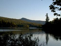 Late day light on the lake from the shoreline inside the campground. courtesy of Mwanner at en.wikipedia&nearr; (CC BY-SA 3.0&nearr;)