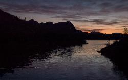 Sunset over the Butcher Jones cove, February 2014. courtesy of Z Glyph&nearr; (CC BY 3.0&nearr;)