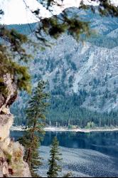 Alta Lake's shoreline and clear shallows below the forested cliffs, seen from the rocks above the pa courtesy of Johannes Cater--Jaretac (talk) 15:13, 17 June 2009 (UTC)&nearr; (Public domain&nearr;)