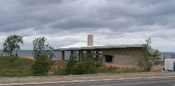 The Portage Lakefront pavilion above the beach, shortly before it opened. courtesy of Chris Light&nearr; (CC BY-SA 4.0&nearr;)