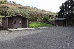 Accessible vault toilets and the paved parking area at Skookumchuck. courtesy of BLMIdaho&nearr; (Public domain&nearr;)