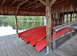 Canoes at Jones Lake State Park. courtesy of ncwetlands.org&nearr; (CC0&nearr;)