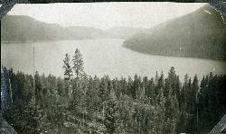 Tally Lake as photographed by the Forest Service from a horse pasture in 1912.