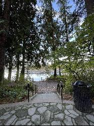 Steps leading from the picnic area down to the beach at Pine Lake Park. courtesy of Steven Pavlov&nearr; (CC BY-SA 4.0&nearr;)